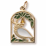 Partridge in A Pear Tree charm in Yellow Gold Plated hide-image