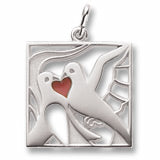 Two Turtle Doves charm in Sterling Silver hide-image