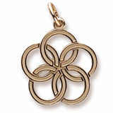 Five Golden Rings charm in Yellow Gold Plated hide-image