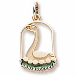 Geese A Laying charm in Yellow Gold Plated hide-image