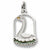 Geese A Laying charm in 14K White Gold hide-image