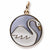 Swans A Swimming charm in Yellow Gold Plated hide-image