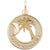 Palmetto Crescent Moon Charm in Yellow Gold Plated