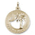 Palmetto Crescent Moon charm in Yellow Gold Plated hide-image