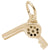 Hairdryer Charm in Yellow Gold Plated