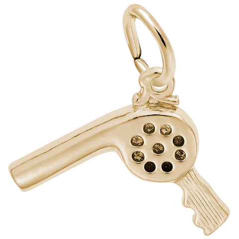 Hairdryer Charm In Yellow Gold