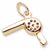 Hairdryer charm in Yellow Gold Plated hide-image