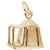 Camping Tent Charm In Yellow Gold