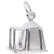 Camping Tent Charm In 14K White Gold