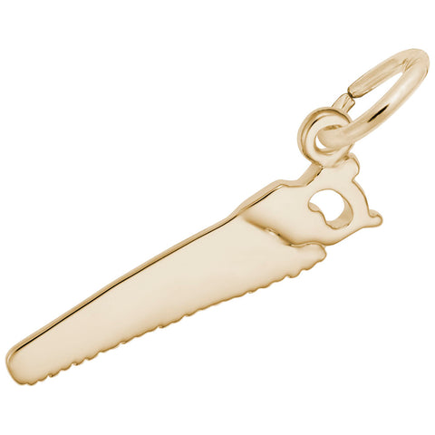Saw Charm in Yellow Gold Plated