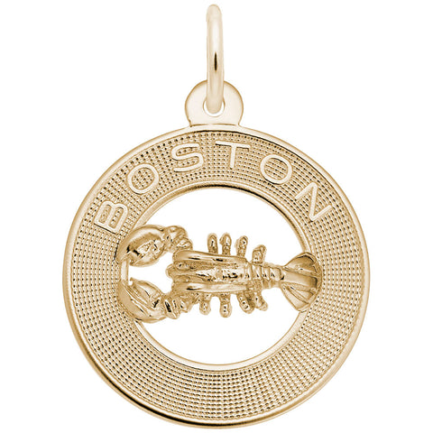 Boston Lobster Charm In Yellow Gold