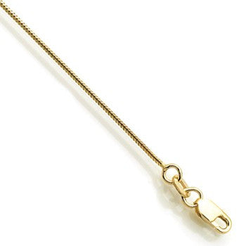 14K Yellow Gold Octagonal Franco, 20 inch x 1mm, Jewelry Chains and Necklace