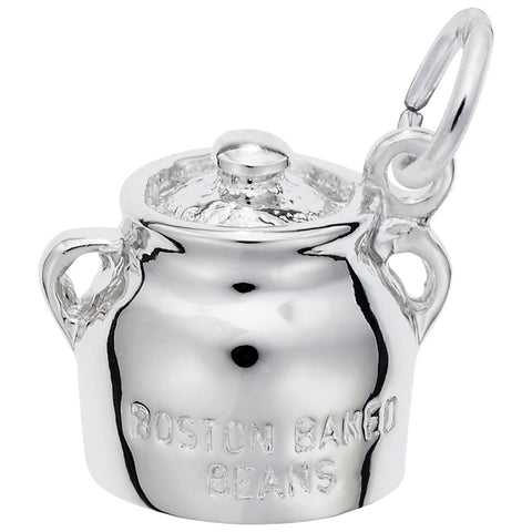 Boston Baked Beans Charm In Sterling Silver