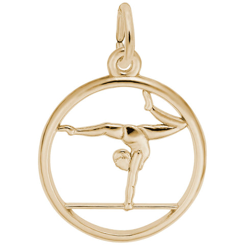 Gymnast Charm In Yellow Gold