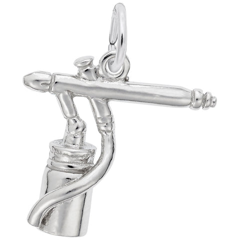 Airbrush Charm In Sterling Silver