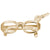Glasses Charm in Yellow Gold Plated