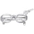 Glasses Charm In Sterling Silver
