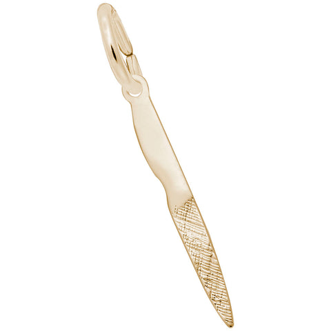 Nail File Charm in Yellow Gold Plated