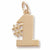 #1 charm in Yellow Gold Plated hide-image