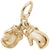 Boxing Gloves Charm in Yellow Gold Plated