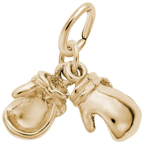 Boxing Gloves Charm In Yellow Gold