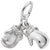 Boxing Gloves Charm In Sterling Silver