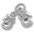 Boxing Gloves charm in Sterling Silver hide-image