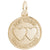 I Am Yours Hearts Charm in Yellow Gold Plated