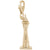 Seattle Space Needle Charm in Yellow Gold Plated