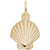 Shell Charm in Yellow Gold Plated