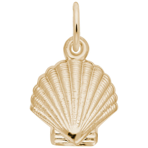 Shell Charm In Yellow Gold