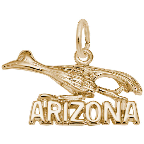 Arizona Road Runner Charm In Yellow Gold