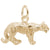 Cougar Charm In Yellow Gold