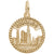 Chicago Skyline Charm In Yellow Gold