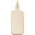 Dog Tag Charm in Yellow Gold Plated