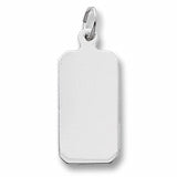 Dog Tag charm in Sterling Silver hide-image