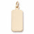 Dog Tag charm in Yellow Gold Plated hide-image