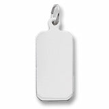 Dog Tag charm in 14K White Gold hide-image