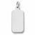 Dog Tag charm in 14K White Gold hide-image