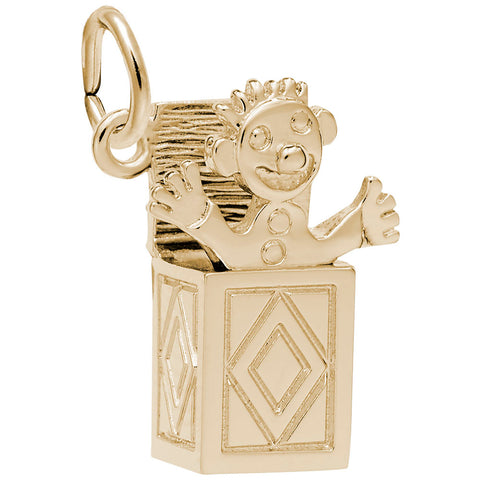 Jack In The Box Charm in Yellow Gold Plated