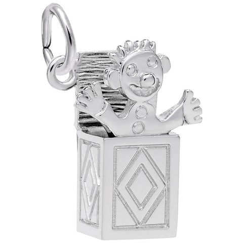Jack In The Box Charm In Sterling Silver