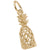 Pineapple Charm in Yellow Gold Plated