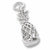 Pineapple charm in 14K White Gold hide-image