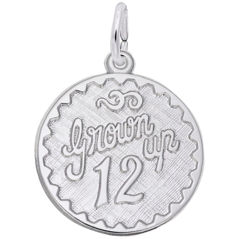 Grown Up 12 Charm In Sterling Silver