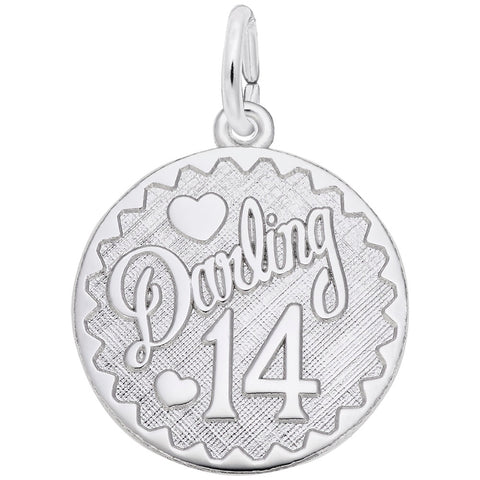 Darling 14 Charm In Sterling Silver