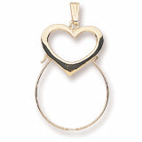Heart Charmholder in 10k Yellow Gold