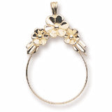 Flower Charmholder in Yellow Gold Plated hide-image