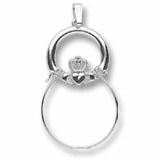 Claddagh Charmholder in Sterling Silver