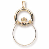 Claddagh Charmholder in Yellow Gold Plated hide-image