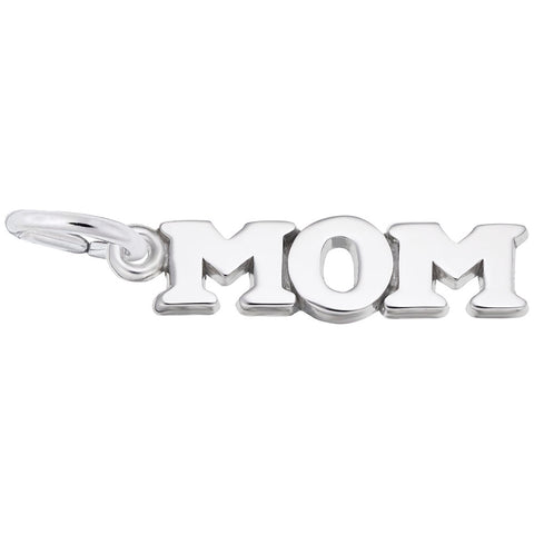 Mom Charm In Sterling Silver